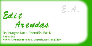 edit arendas business card